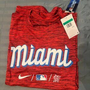MIAMI MARLINS NIKE DRI FIT SHORT SLEEVE SHIRT